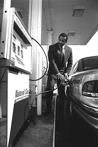 Man Pumping Natural Gas